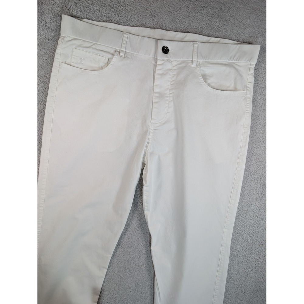 Greyson Montauk 5-Pocket Pants Mens 36/32 White Golf Trousers Casual Stretch